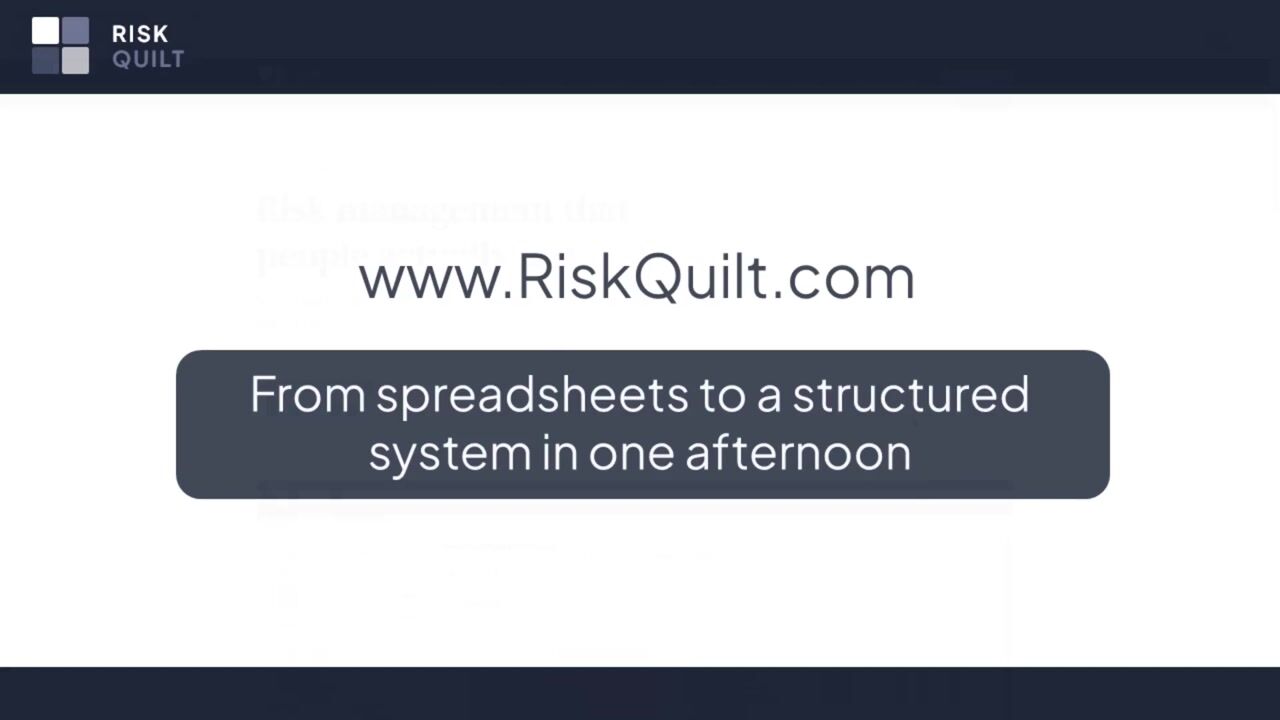 Still from the RiskQuilt setup walkthrough